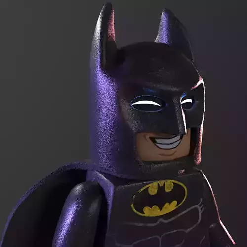 Lego Batman Low-poly 3D model