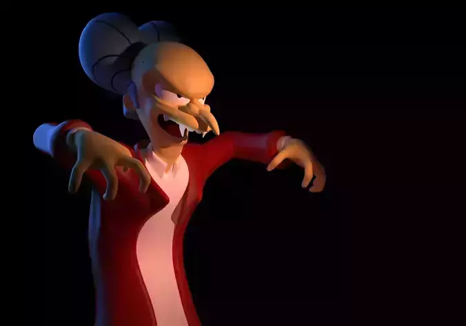 Mr Burns Dracula The Simpsons 3D print model