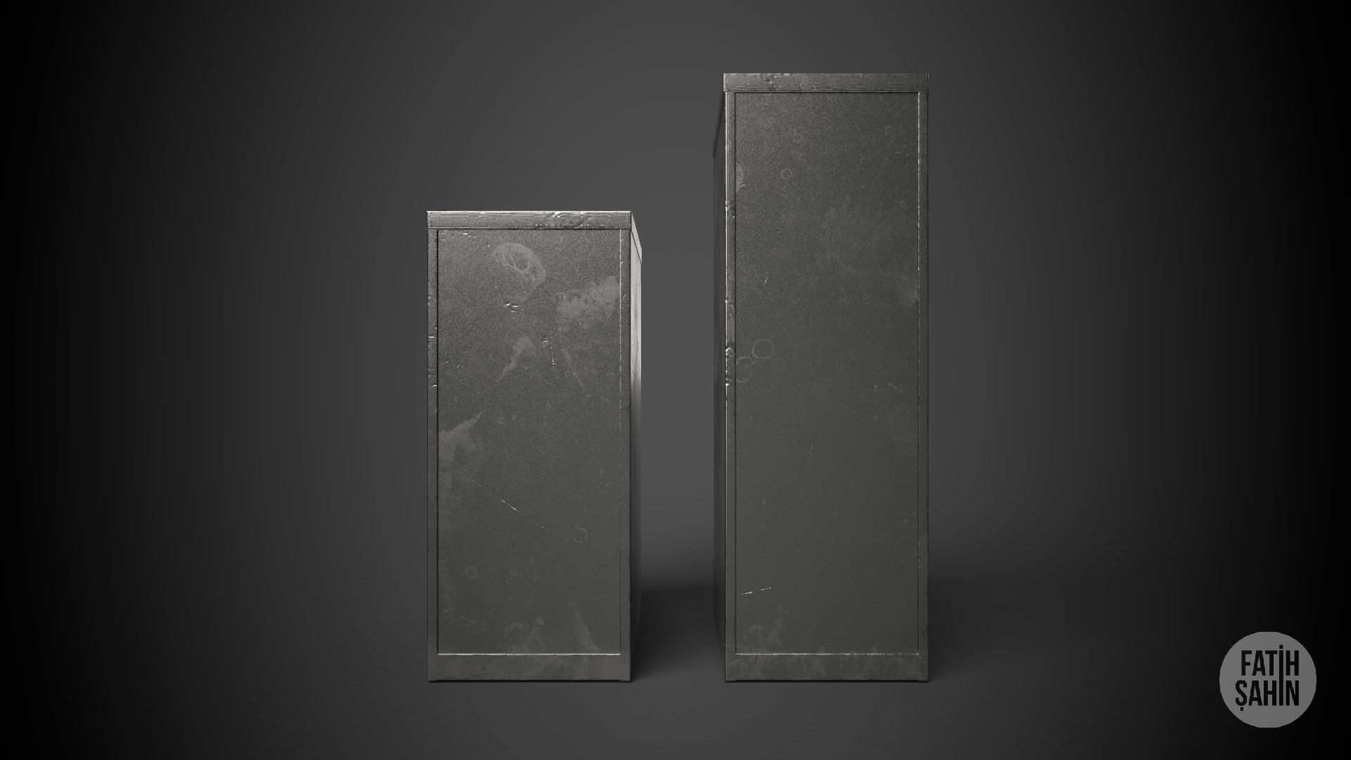 Filing Cabinet Game Ready Model Low-poly 3D model_11