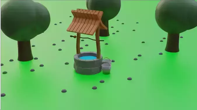 Lowpoly well