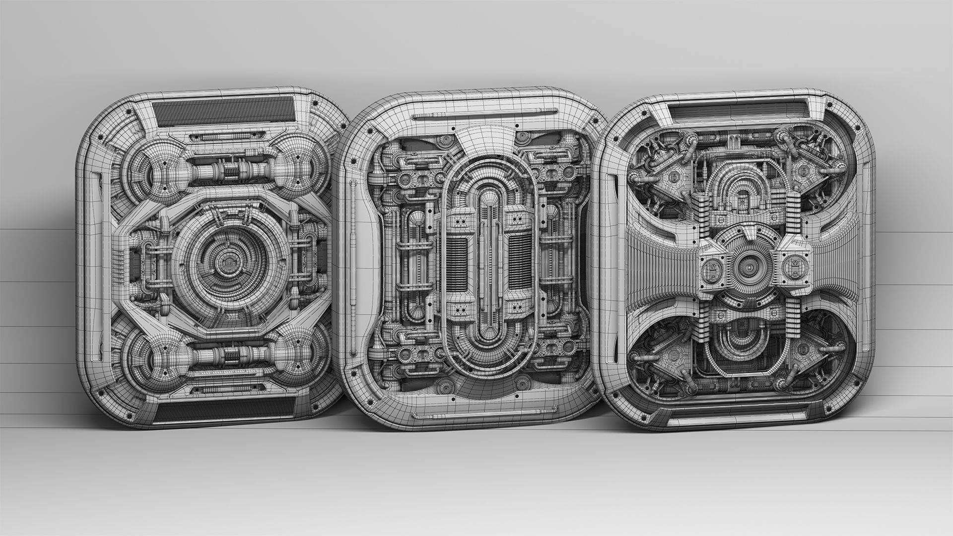 Sci Fi Kitbash Mega Elements 4 - Spaceship Panels 3D model_1
