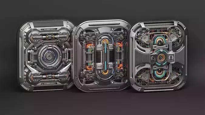 Sci Fi Kitbash Mega Elements 4 - Spaceship Panels 3D model