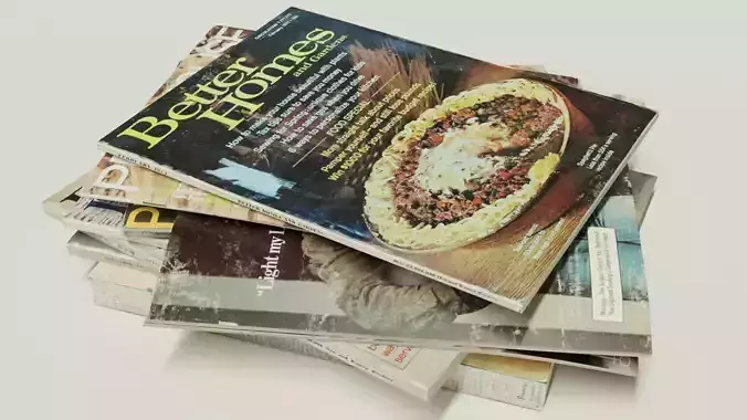 Stack of Grandma and Grandpas Magazines 3D model