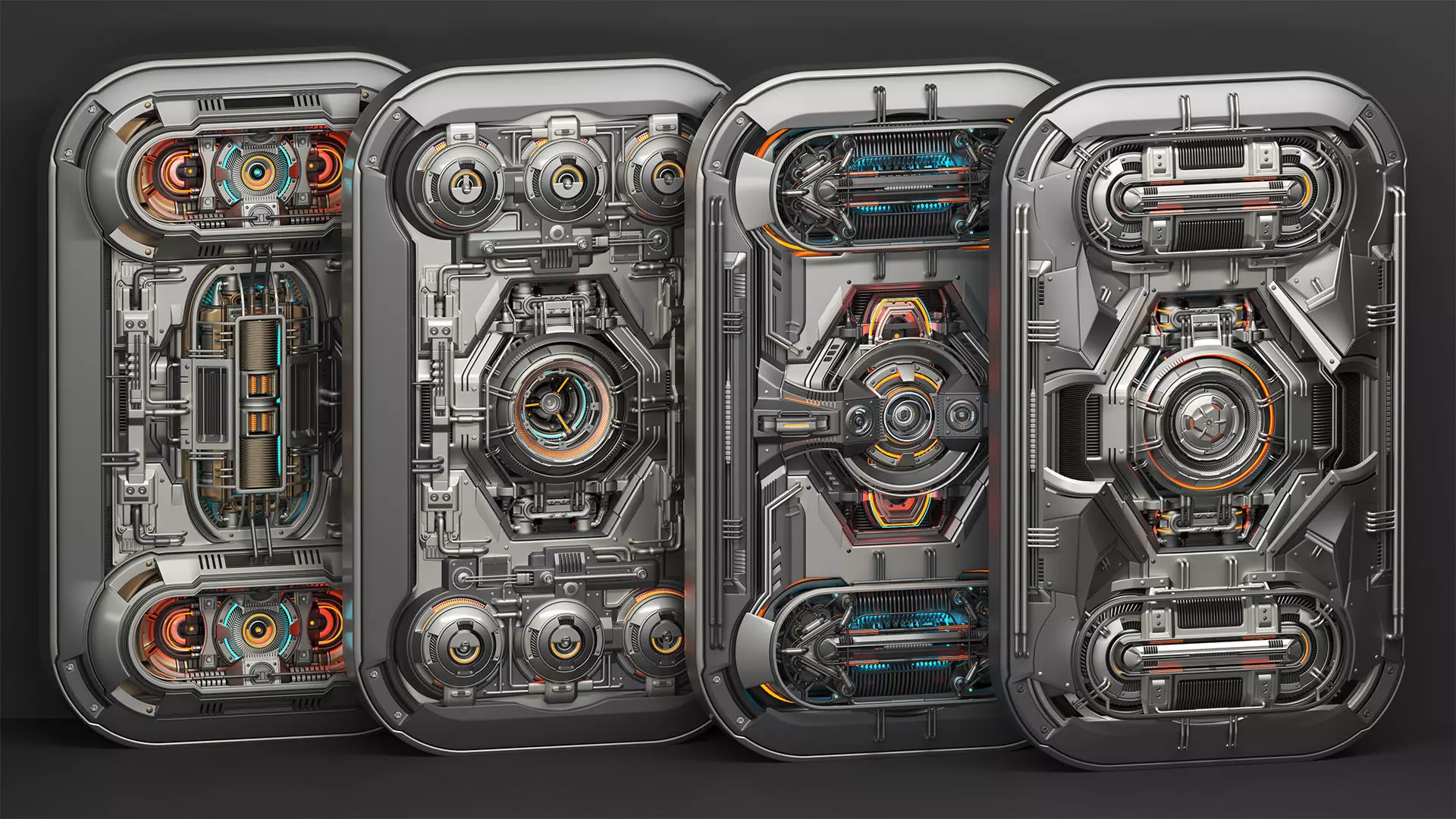 Sci Fi Kitbash Mega Elements 4 - Advanced Futuristic Walls 3D model_0