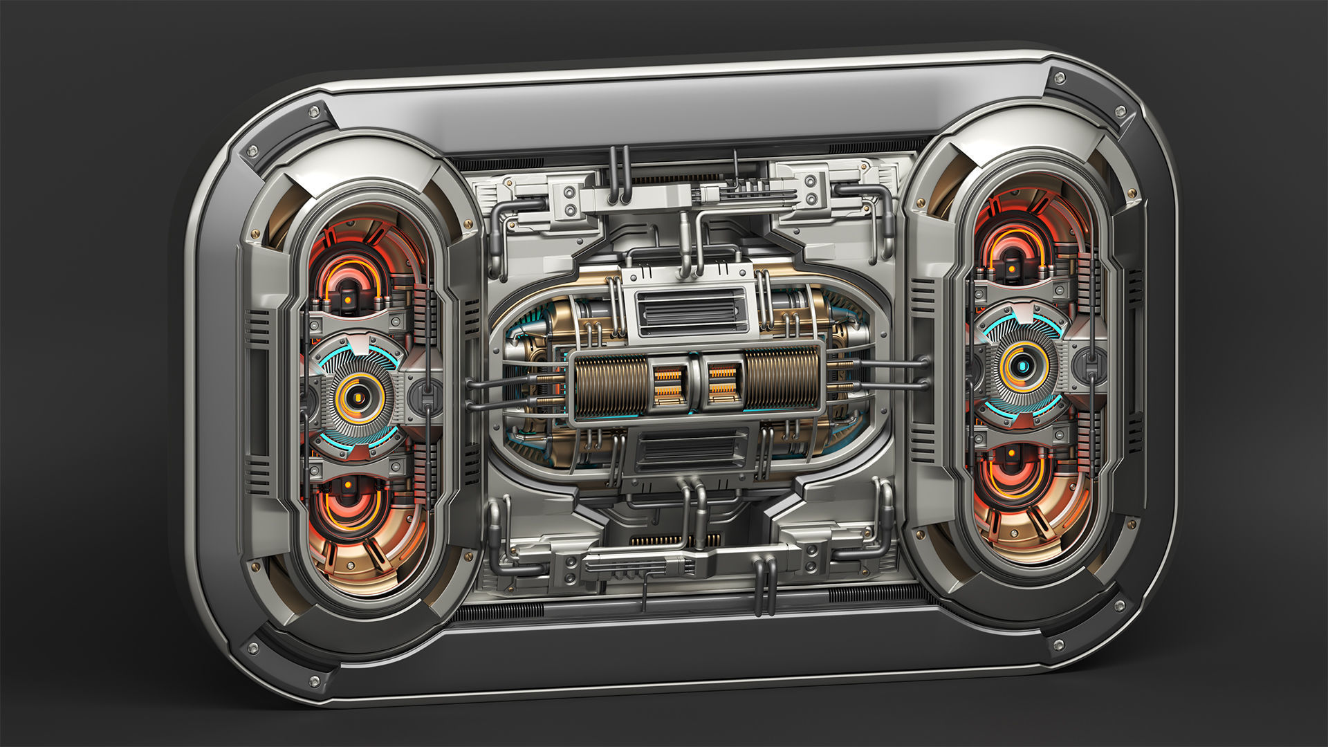 Sci Fi Kitbash Mega Elements 4 - Advanced Futuristic Walls 3D model_6