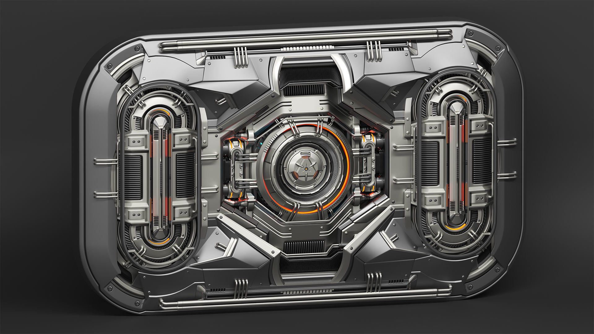 Sci Fi Kitbash Mega Elements 4 - Advanced Futuristic Walls 3D model_8