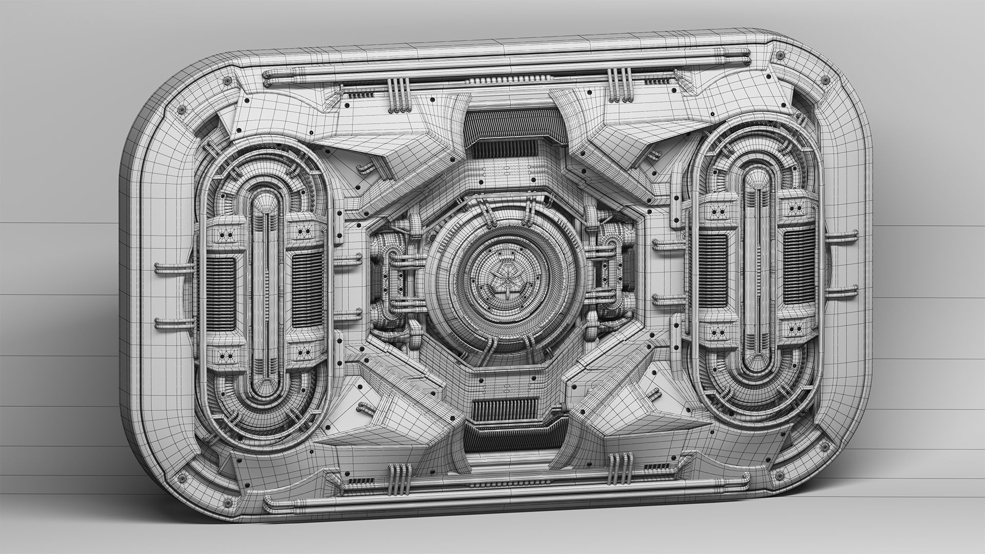 Sci Fi Kitbash Mega Elements 4 - Advanced Futuristic Walls 3D model_9