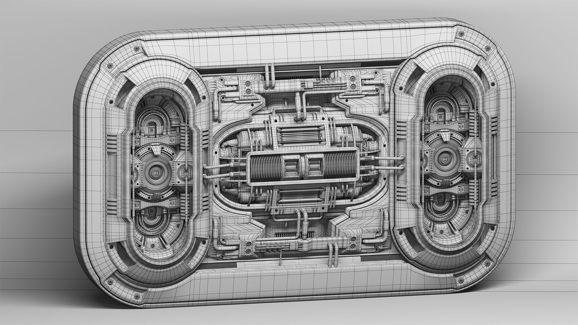 Sci Fi Kitbash Mega Elements 4 - Advanced Futuristic Walls 3D model_7