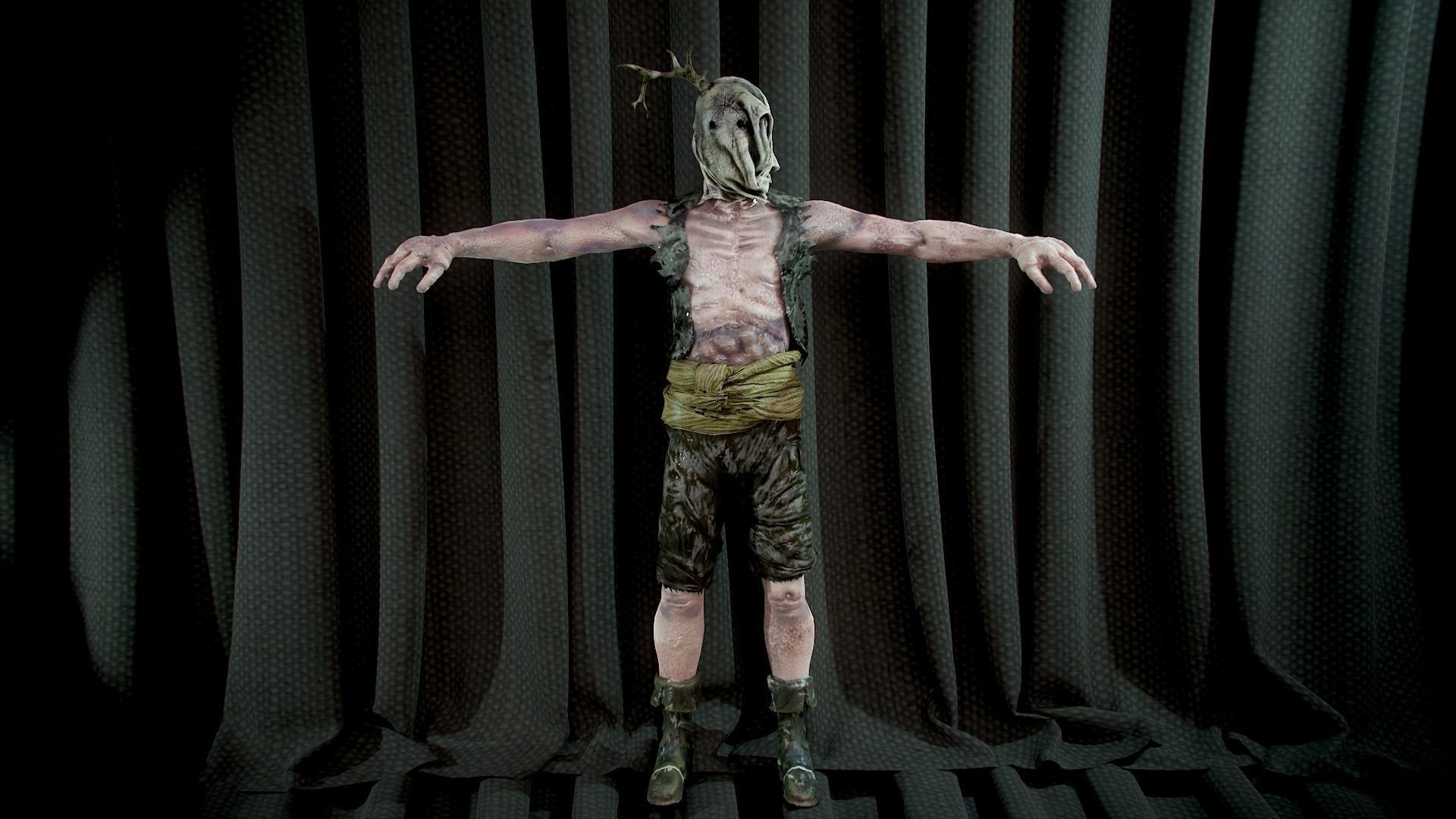 Pirat Monstrt Low-poly 3D model_1