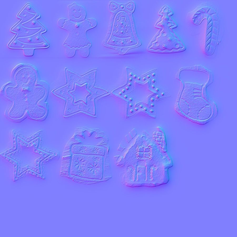 Christmas Cookies Low-poly 3D model_28