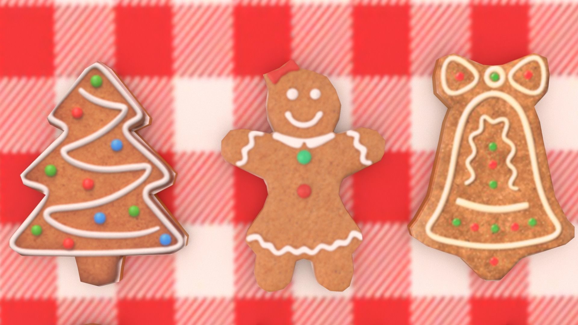 Christmas Cookies Low-poly 3D model_5