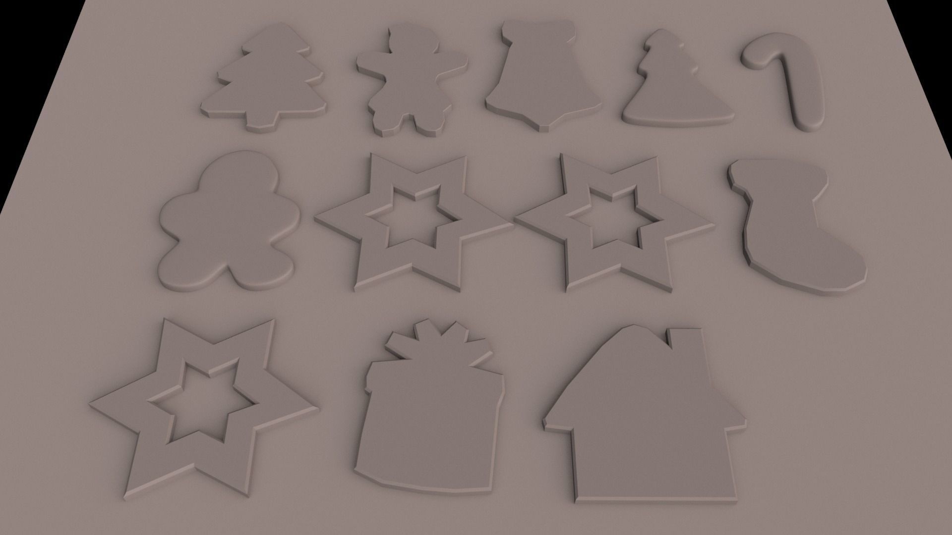 Christmas Cookies Low-poly 3D model_16
