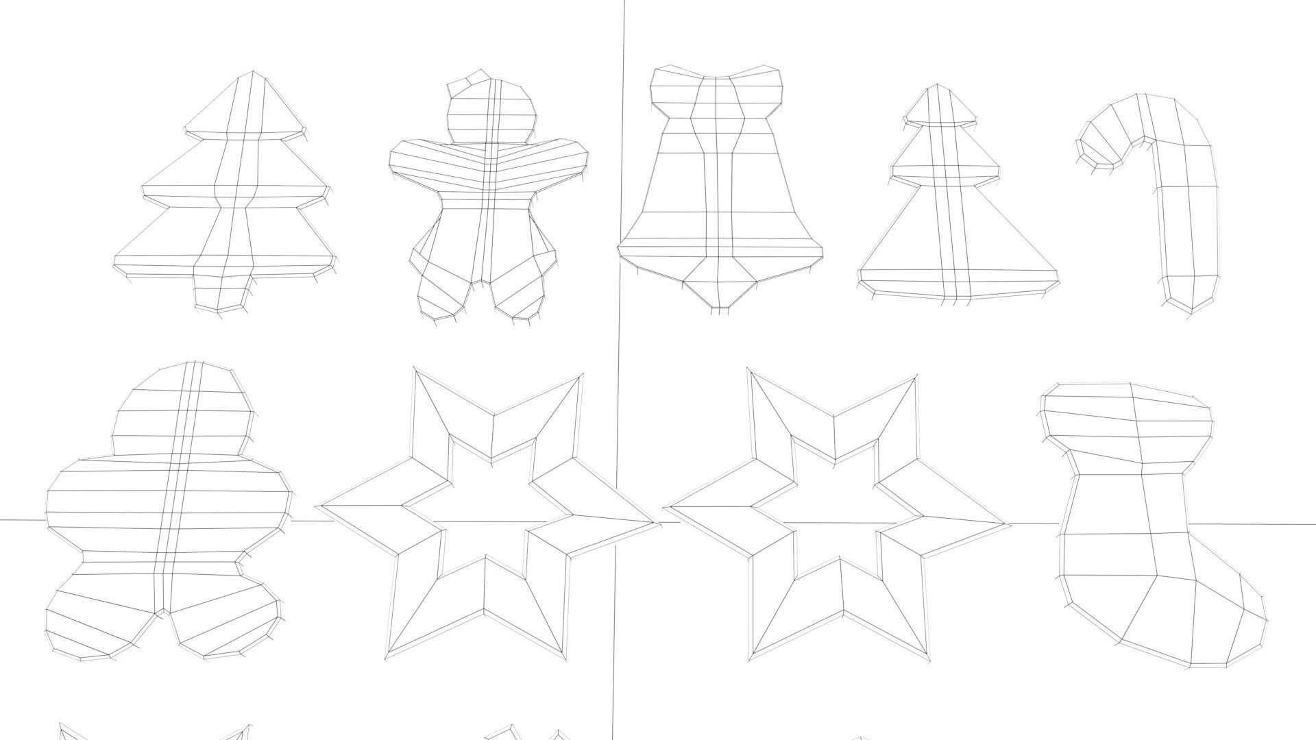 Christmas Cookies Low-poly 3D model_19