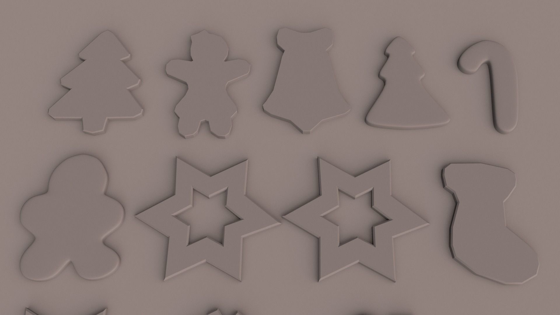 Christmas Cookies Low-poly 3D model_10