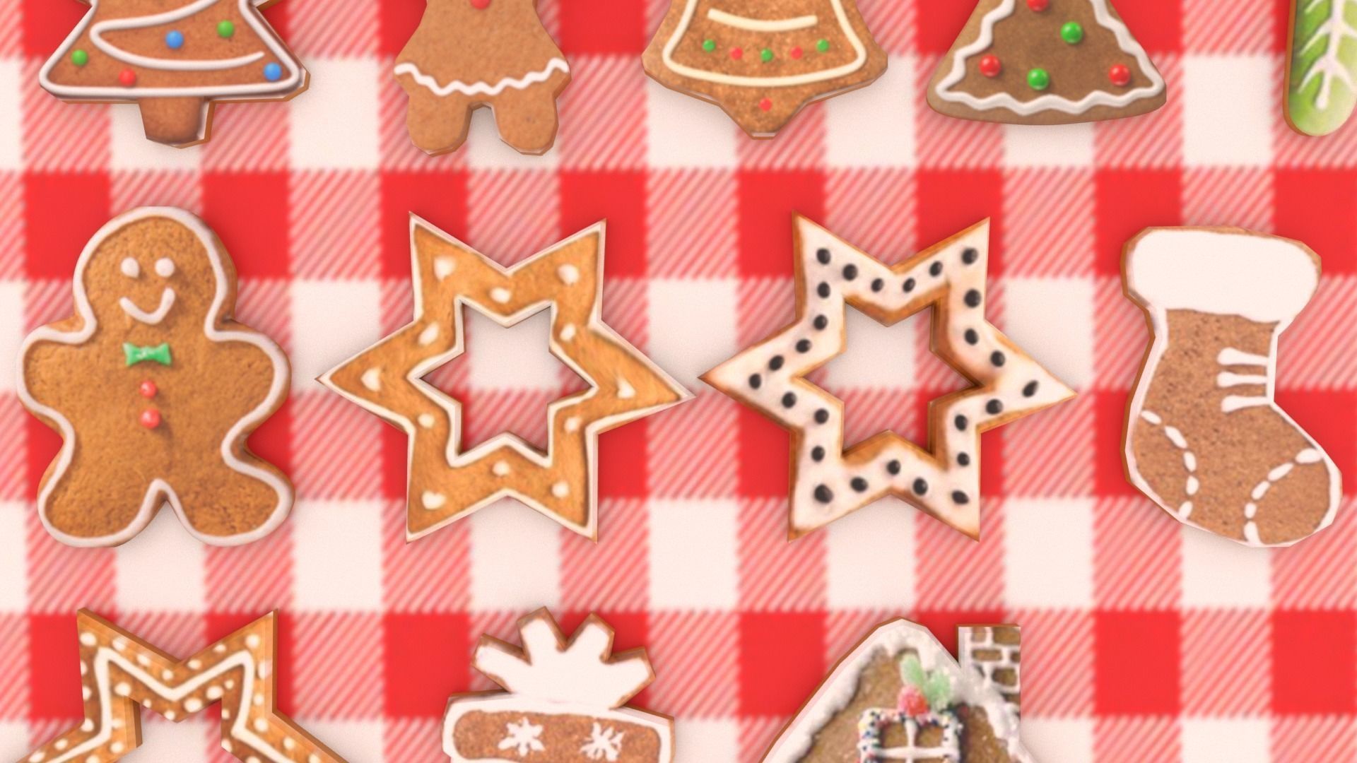 Christmas Cookies Low-poly 3D model_4