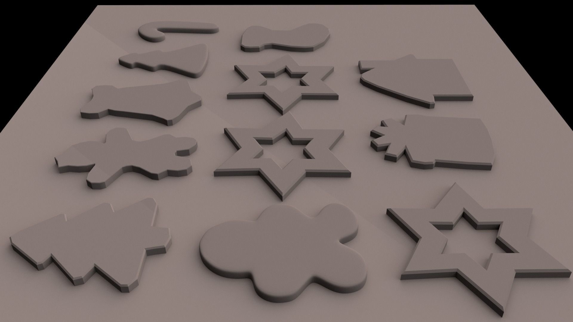 Christmas Cookies Low-poly 3D model_17
