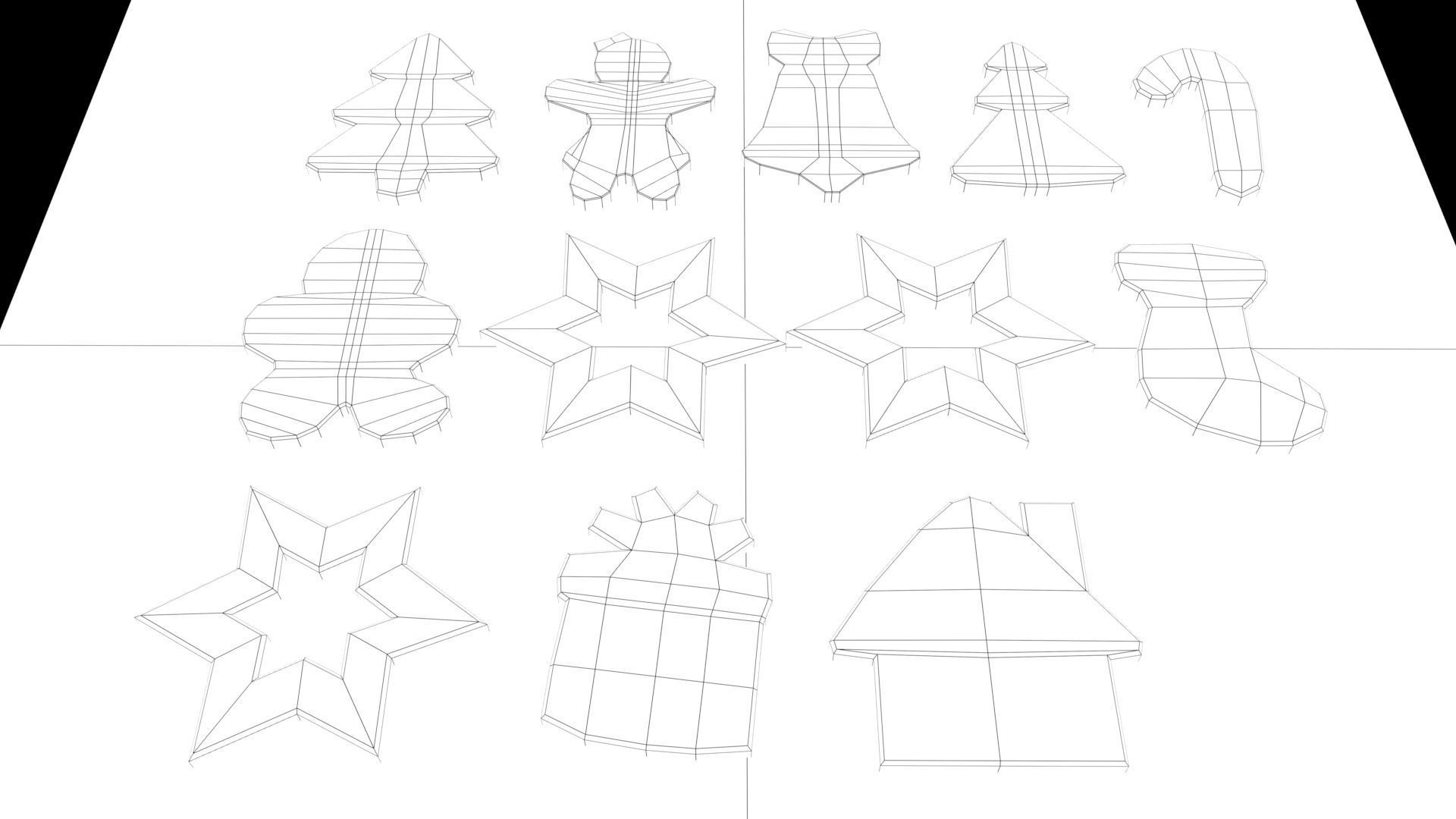 Christmas Cookies Low-poly 3D model_25