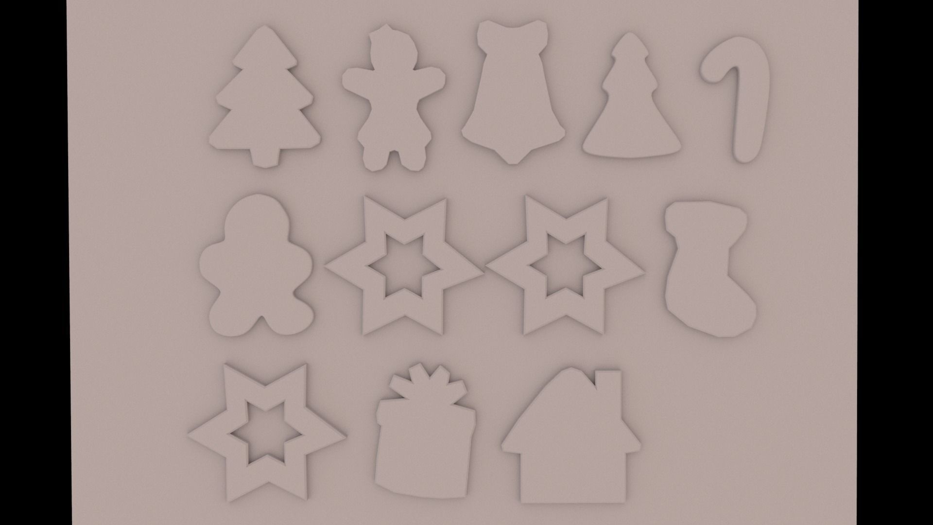 Christmas Cookies Low-poly 3D model_9