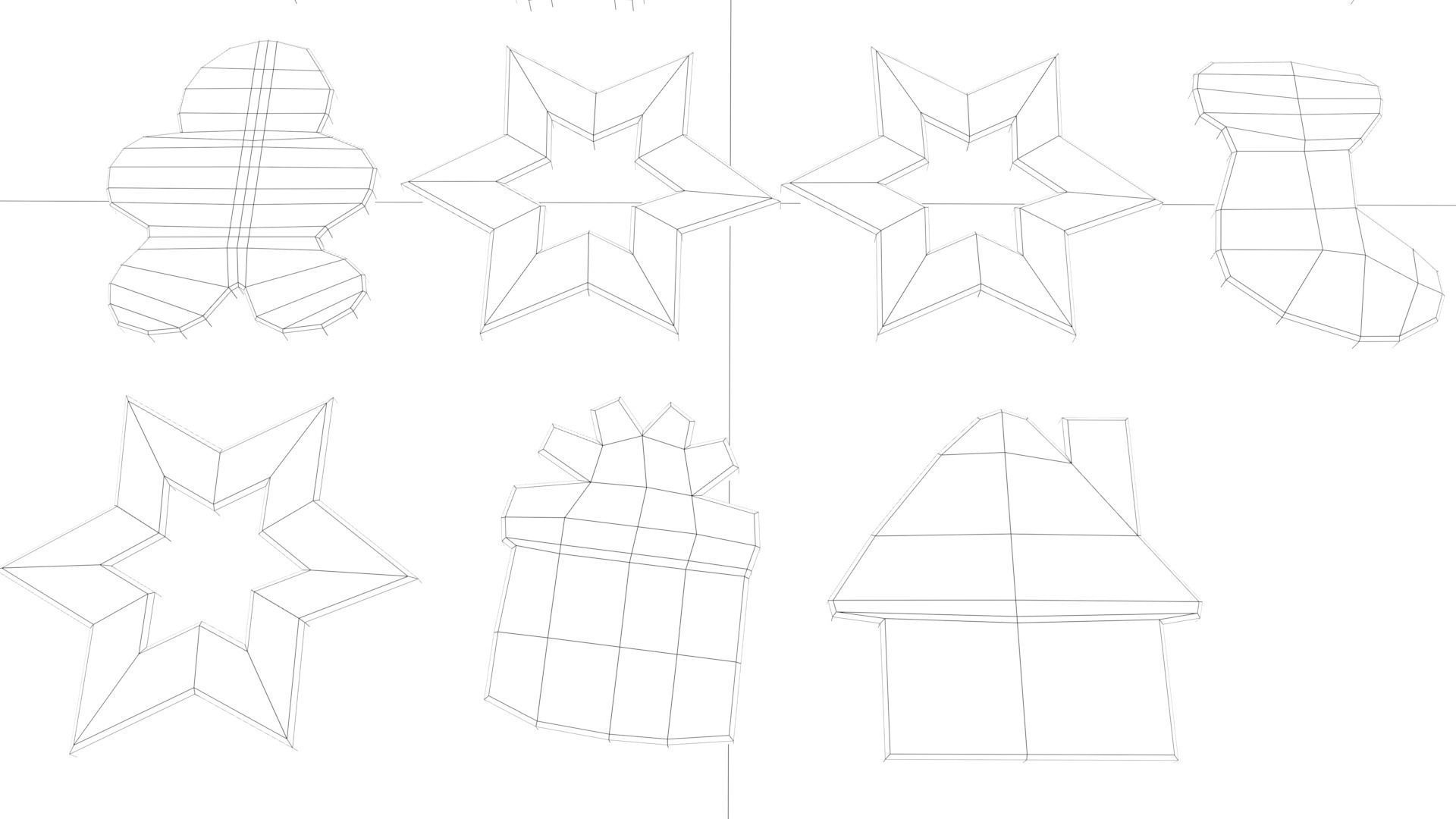Christmas Cookies Low-poly 3D model_20