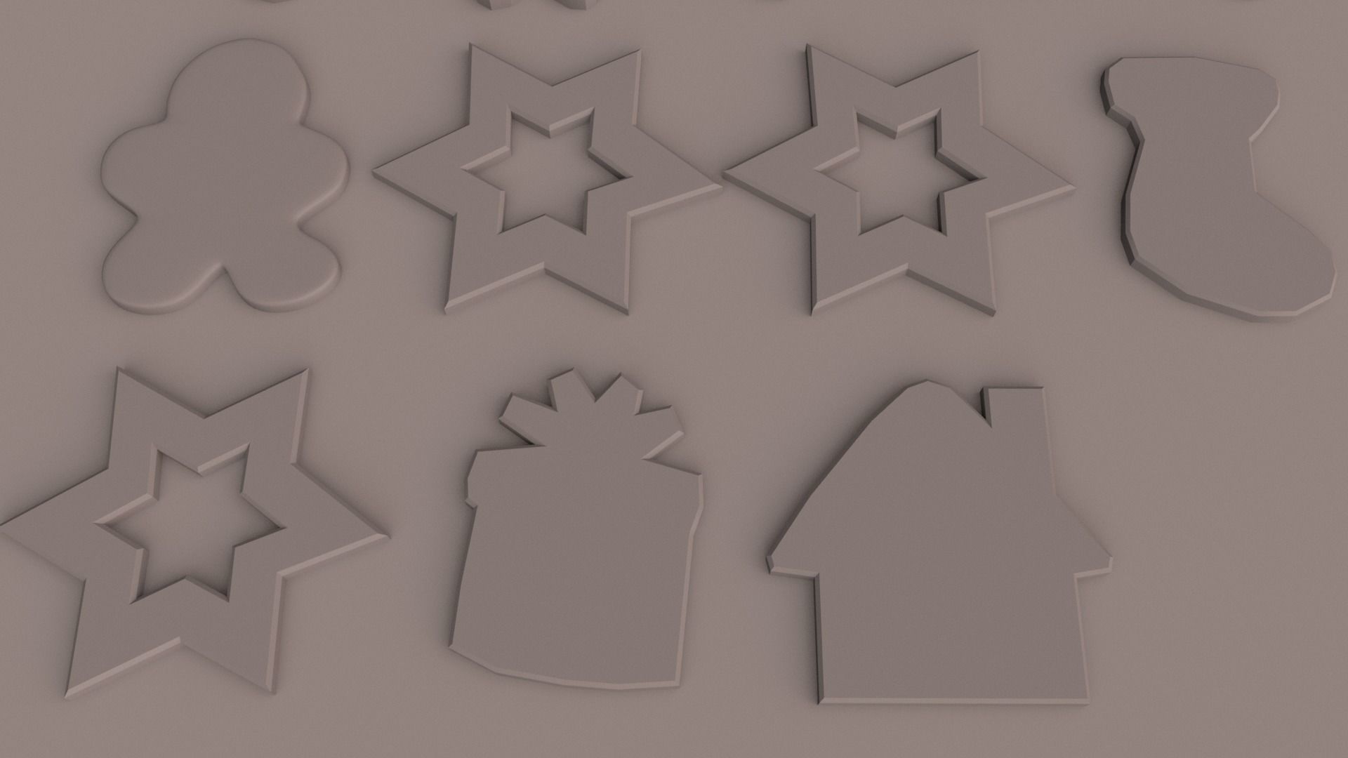 Christmas Cookies Low-poly 3D model_11