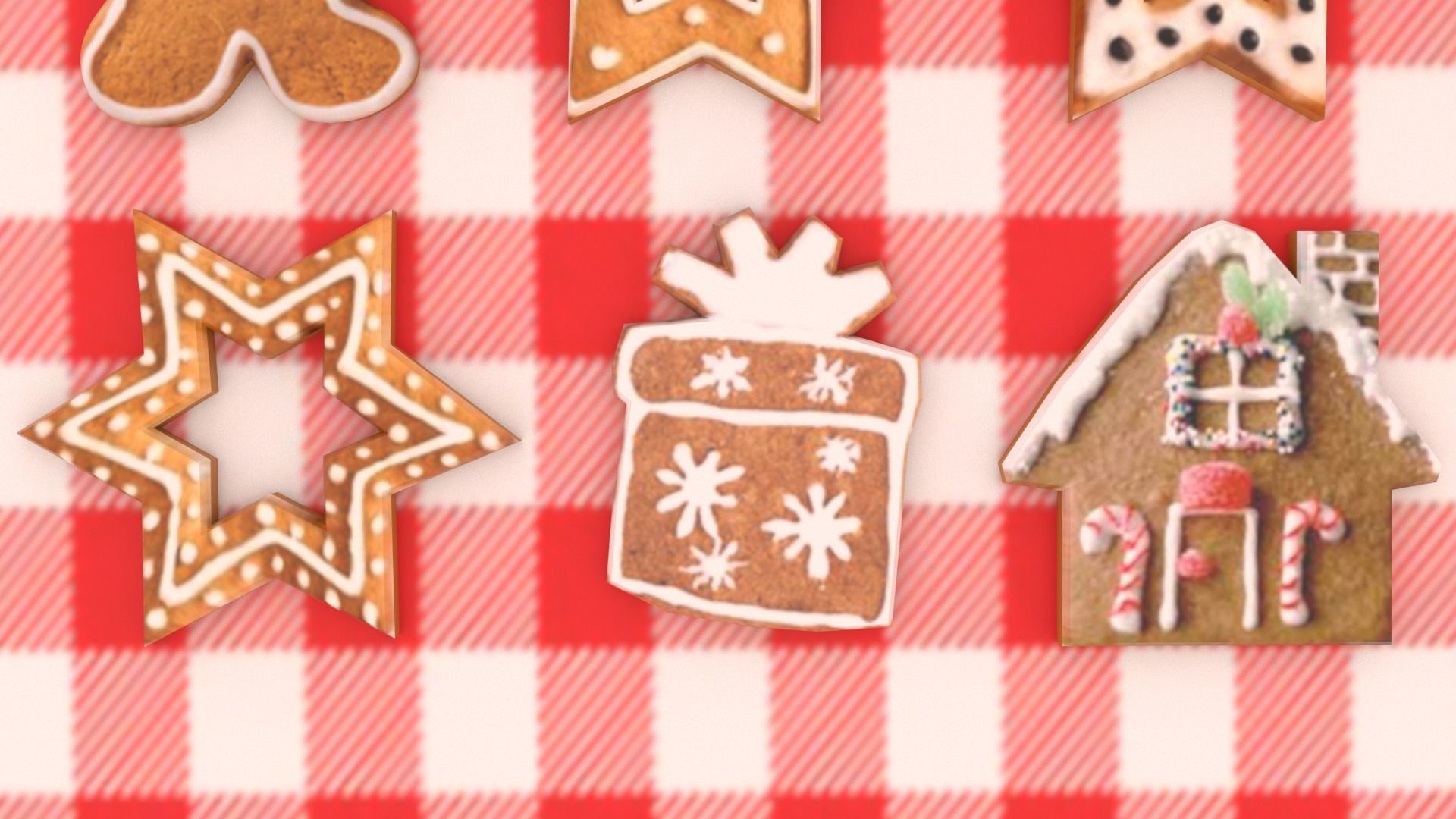 Christmas Cookies Low-poly 3D model_7