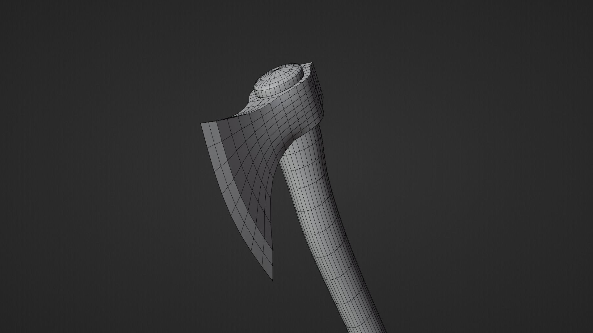 Game ready low-poly 3D Axe Low-poly 3D model_4