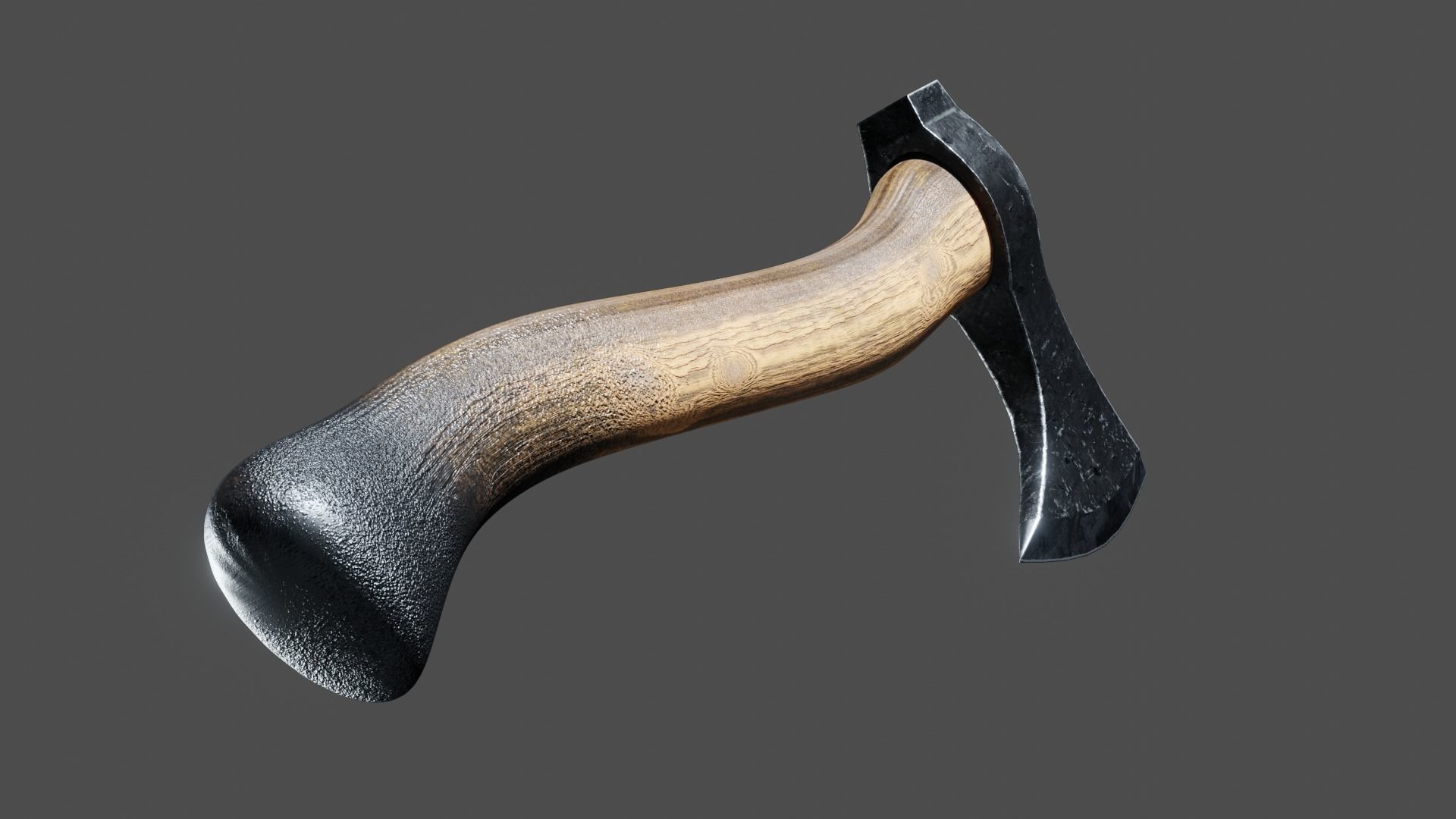 Game ready low-poly 3D Axe Low-poly 3D model_7
