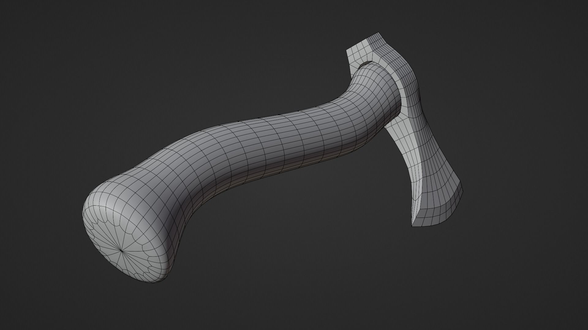 Game ready low-poly 3D Axe Low-poly 3D model_8