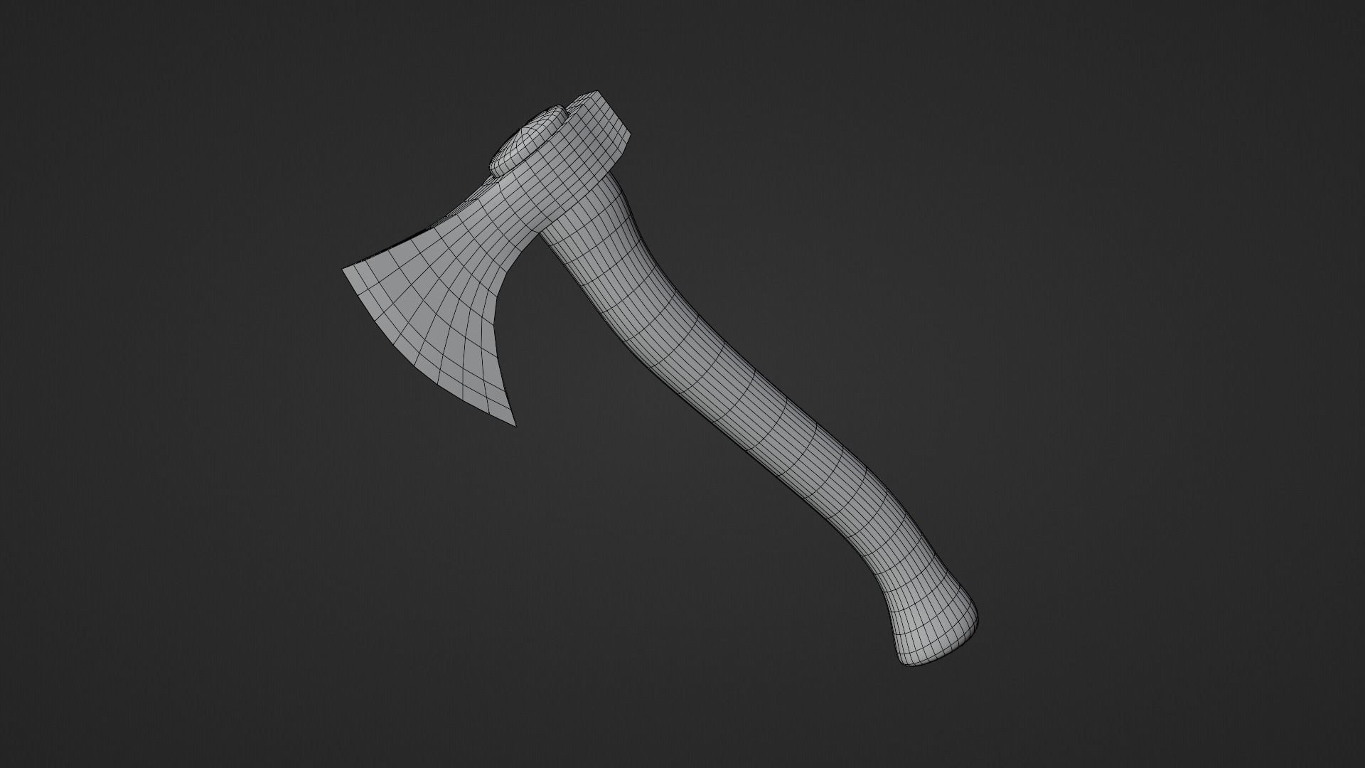 Game ready low-poly 3D Axe Low-poly 3D model_2