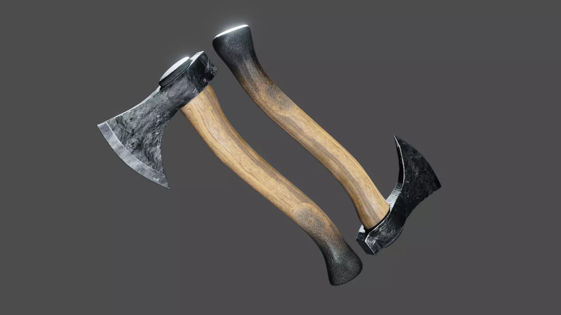 Game ready low-poly 3D Axe Low-poly 3D model_0
