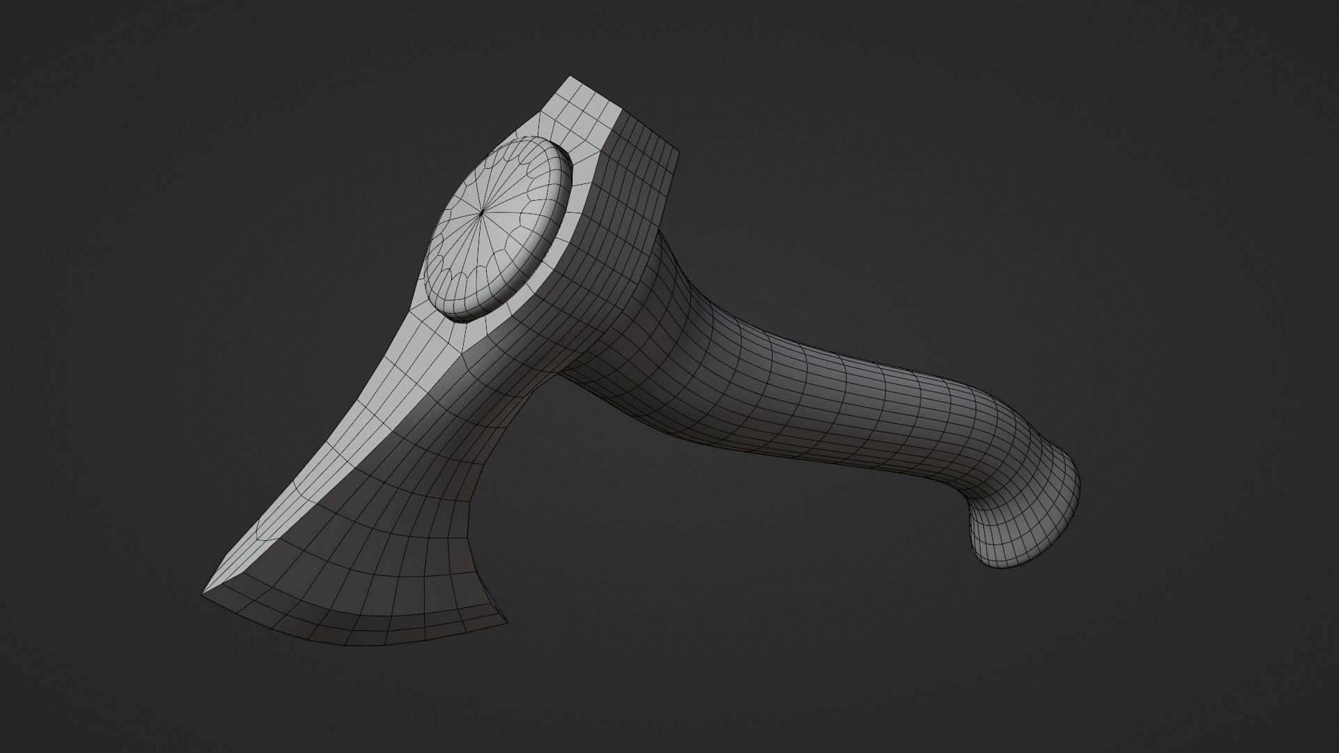Game ready low-poly 3D Axe Low-poly 3D model_6