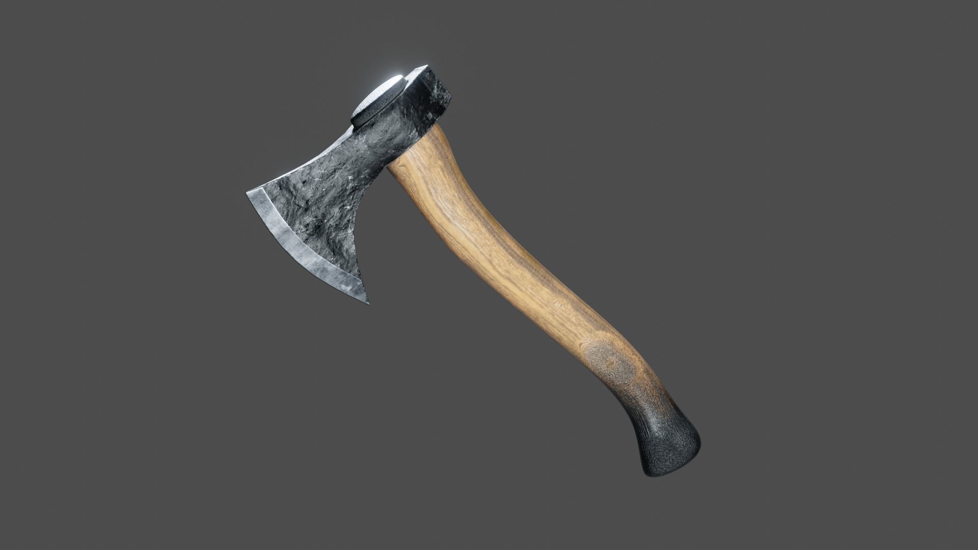 Game ready low-poly 3D Axe Low-poly 3D model_1