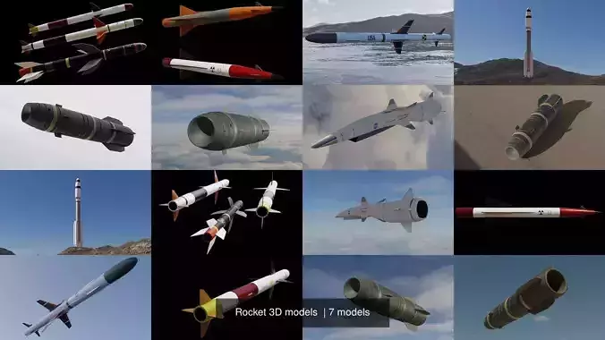 Rocket 3D models  3D Model Collection