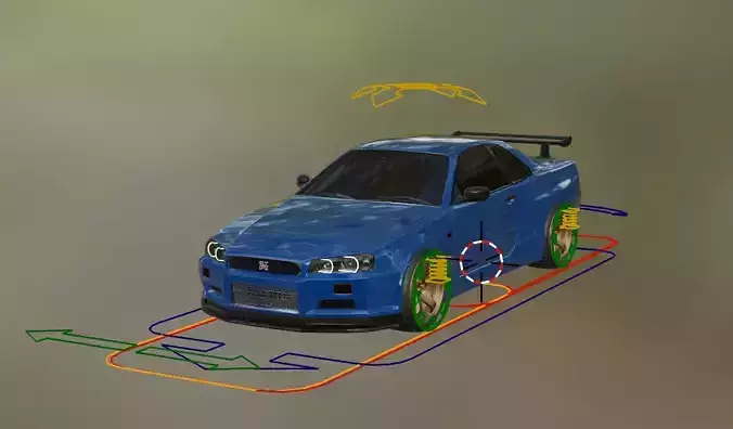 Skyline gtr34 3D model
