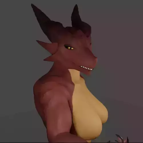 Anthro Dragon fully rigged