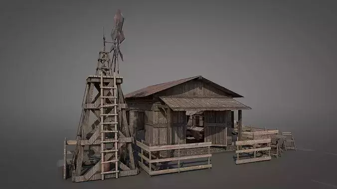 Arizona Desert Shack v2 3D model 4