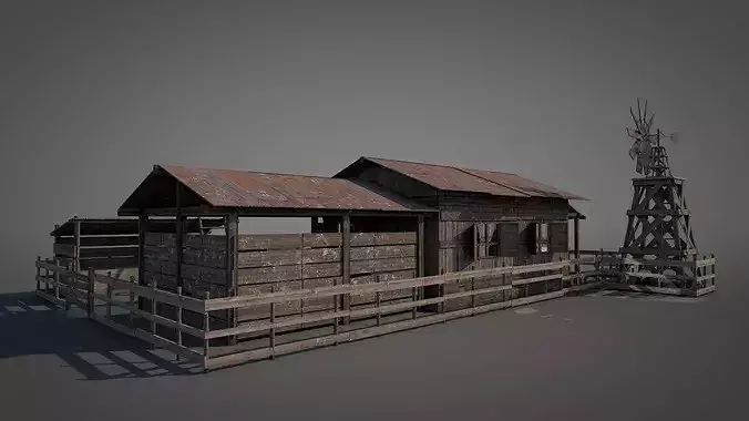 Arizona Desert Shack v2 3D model 5