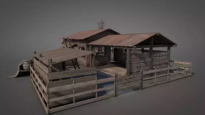Arizona Desert Shack v2 3D model 6
