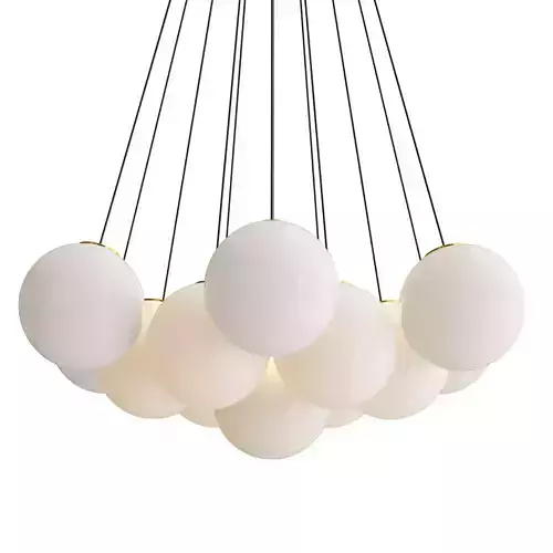 OGDEN chandelier with balls hanging from it