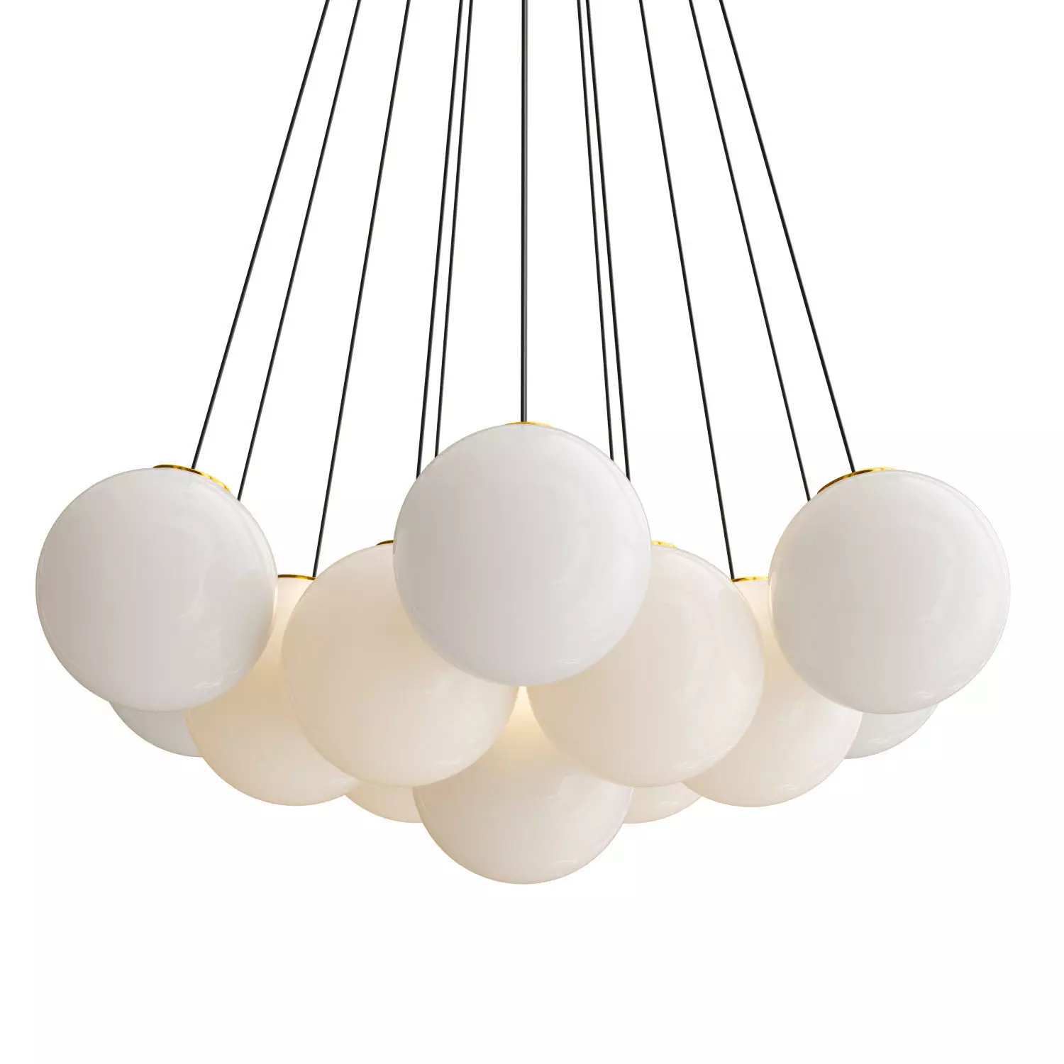 OGDEN chandelier with balls hanging from it 3D model_0