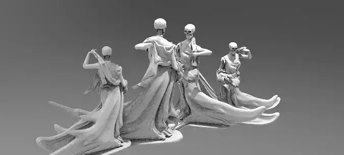 Scull Ghosts Sculptures 2