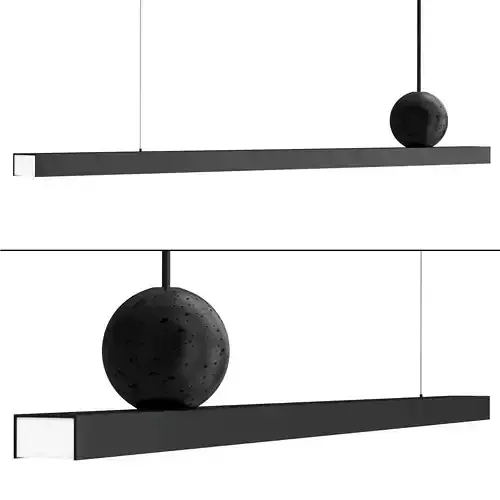 GUSTEN pendant light with ball hanging from it 3D model