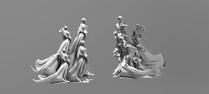 Scull Ghosts Arch small  3D model