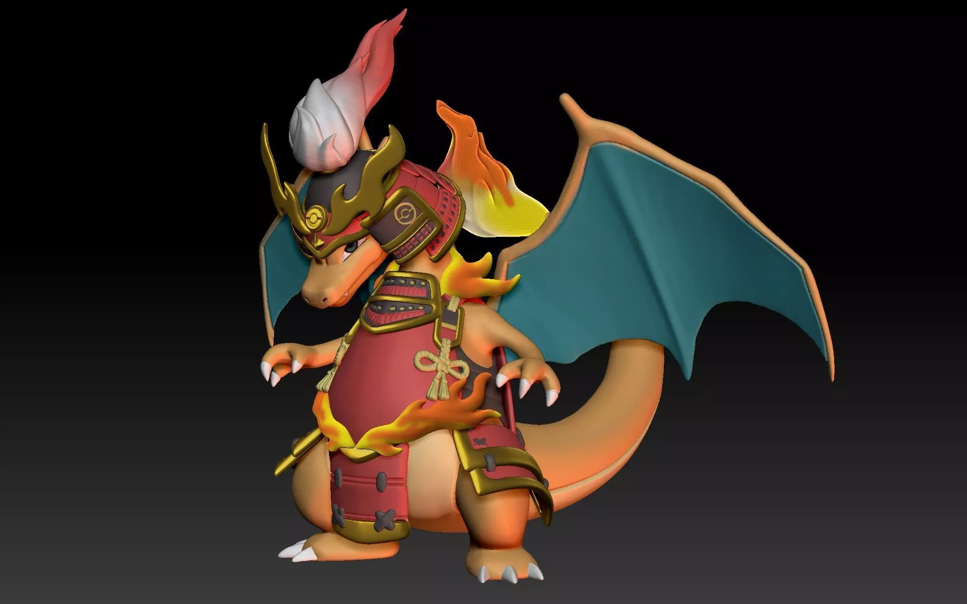 Pokemon Unite Charizard Armor Style 3D print model_0