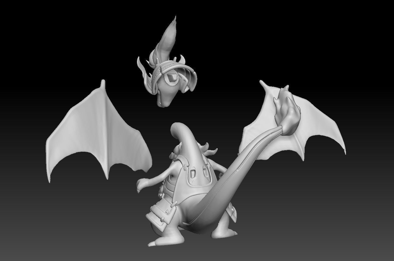 Pokemon Unite Charizard Armor Style 3D print model_1