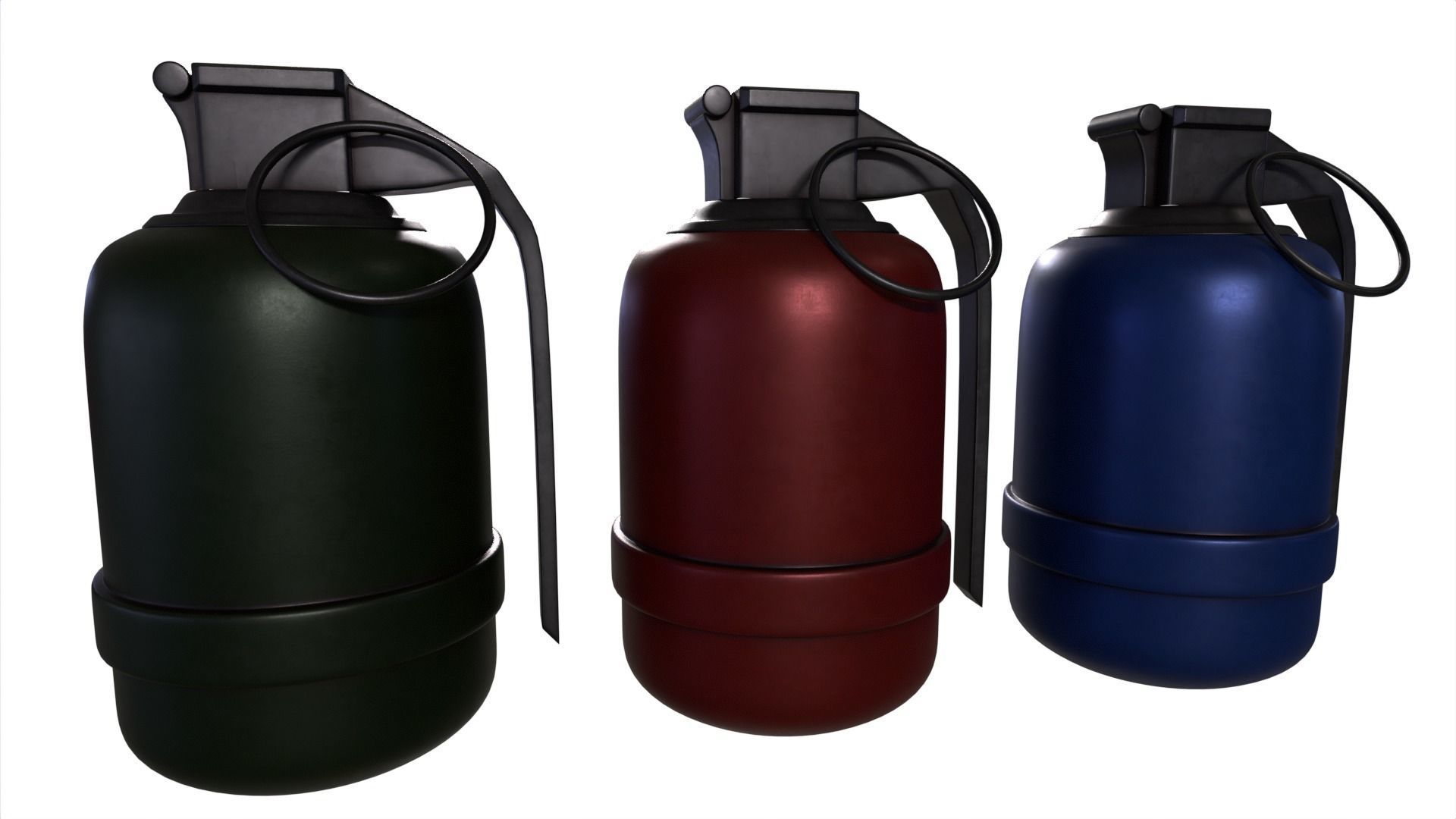 Grenade fire extinguisher Low-poly 3D model_5