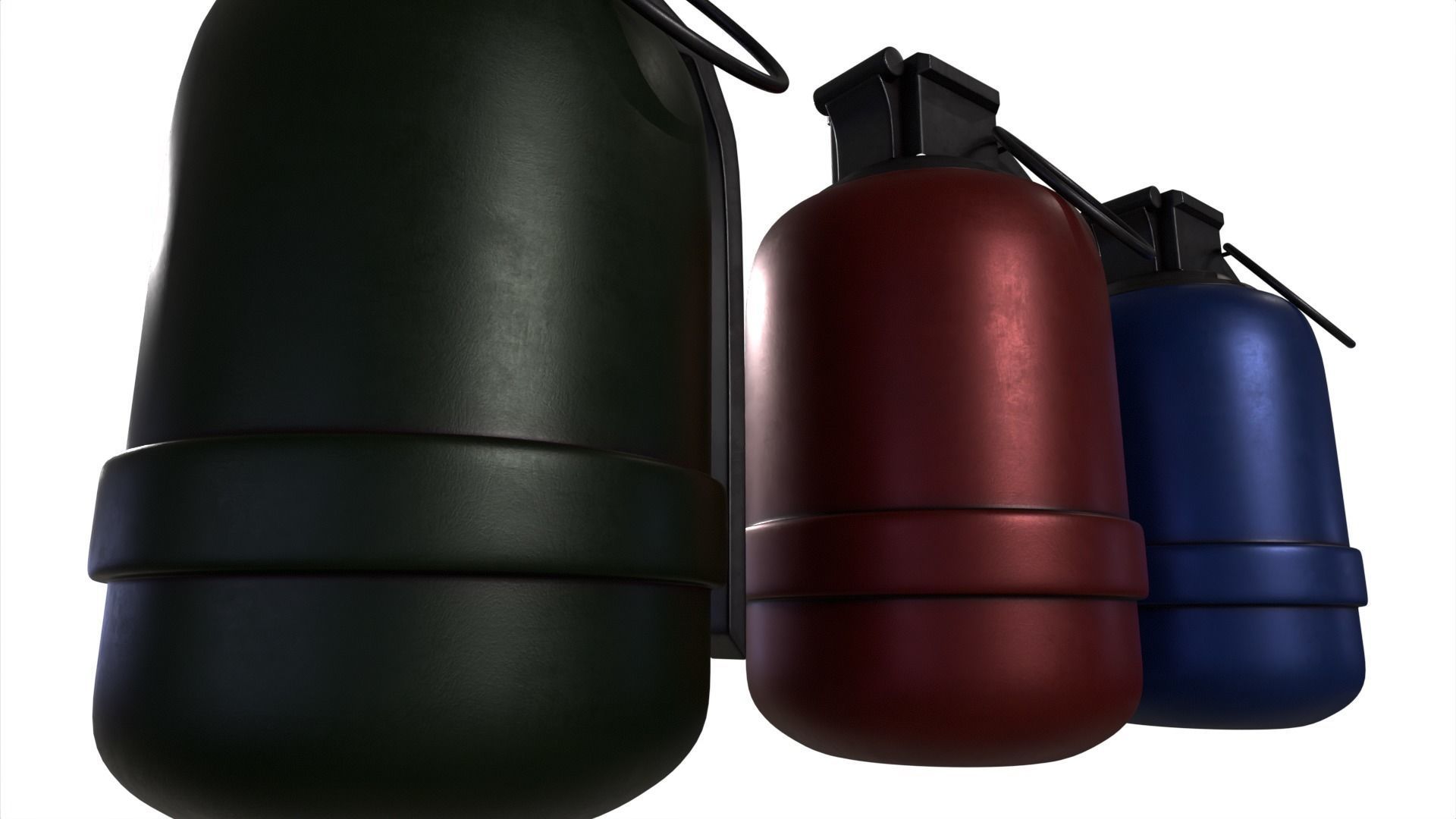 Grenade fire extinguisher Low-poly 3D model_8