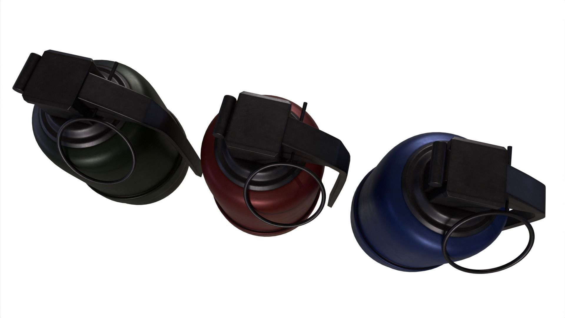 Grenade fire extinguisher Low-poly 3D model_7