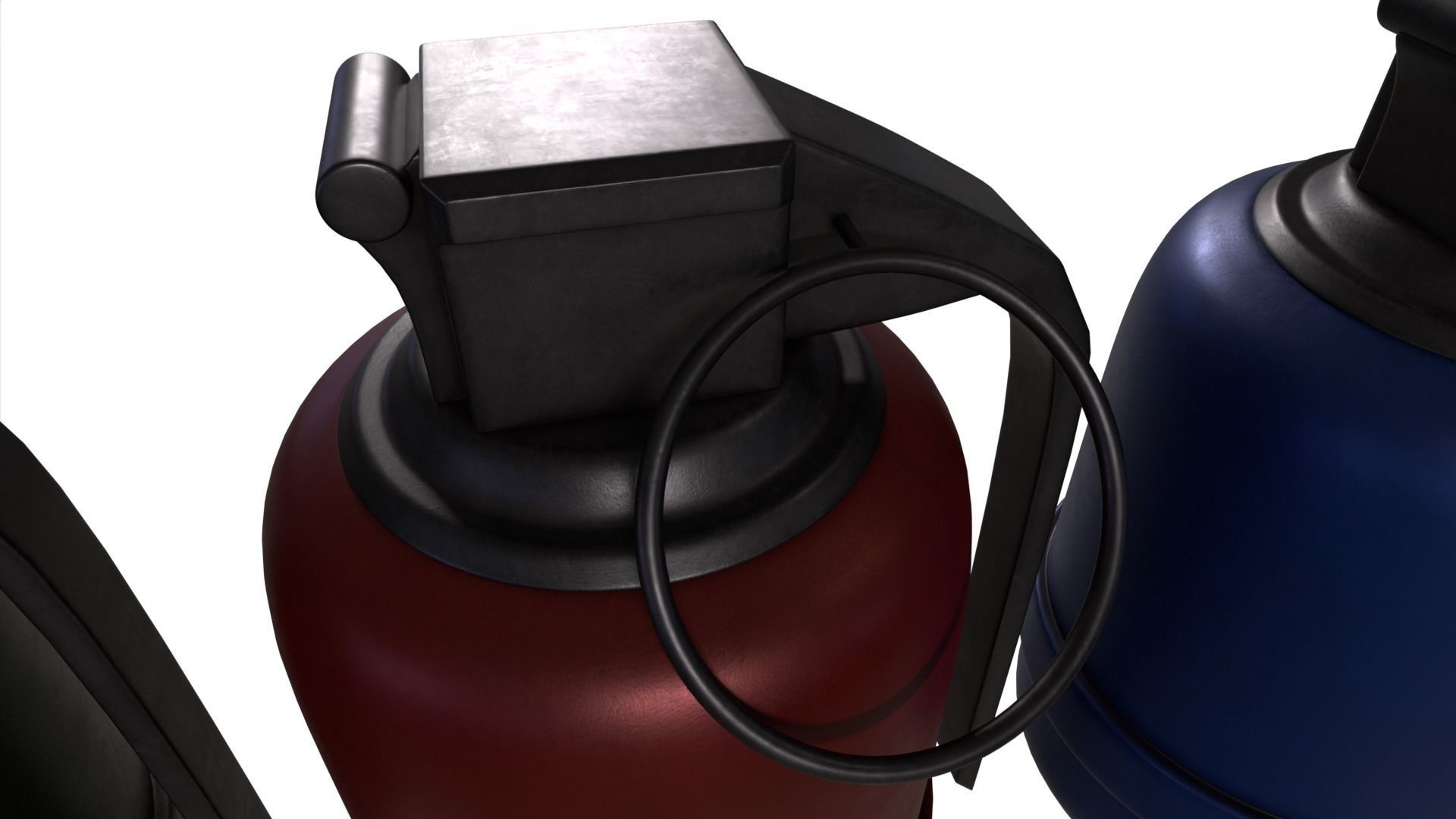 Grenade fire extinguisher Low-poly 3D model_9