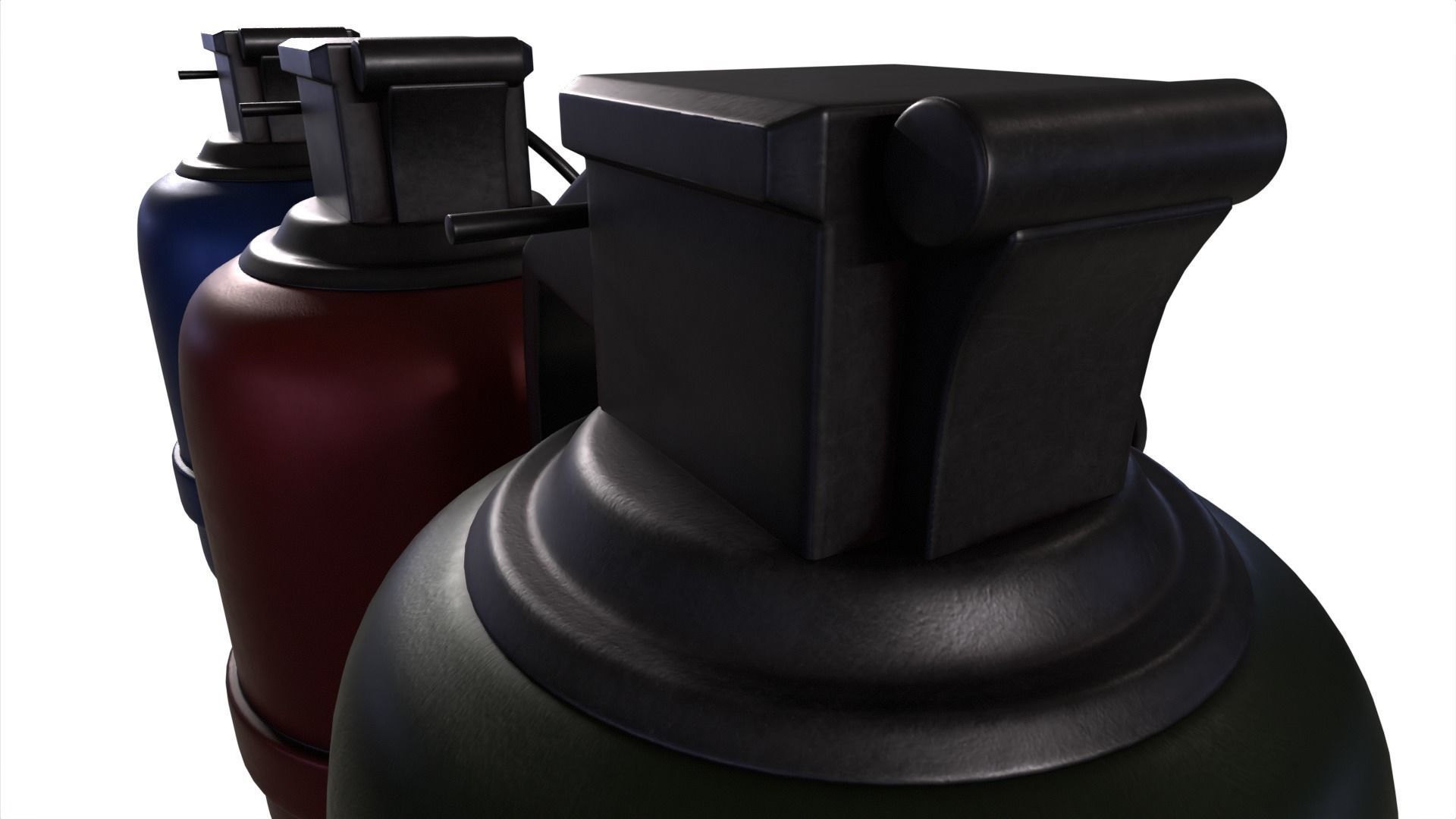 Grenade fire extinguisher Low-poly 3D model_10